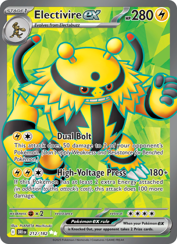 Electivire ex 212/182 — Destined Rivals (English Pokémon TCG card)
