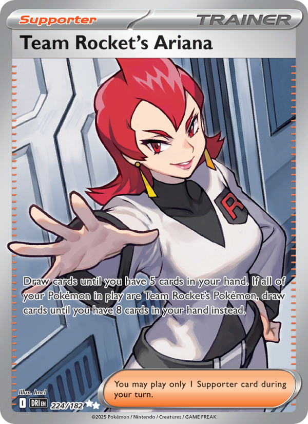 Team Rocket's Ariana 224/182 — Destined Rivals (English Pokémon TCG card)