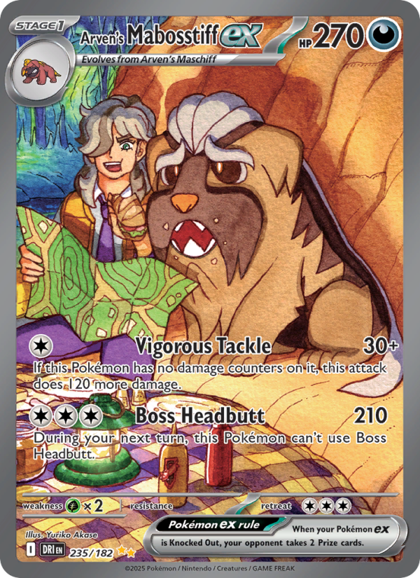 Arven's Mabosstiff ex 235/182 — Destined Rivals (English Pokémon TCG card)