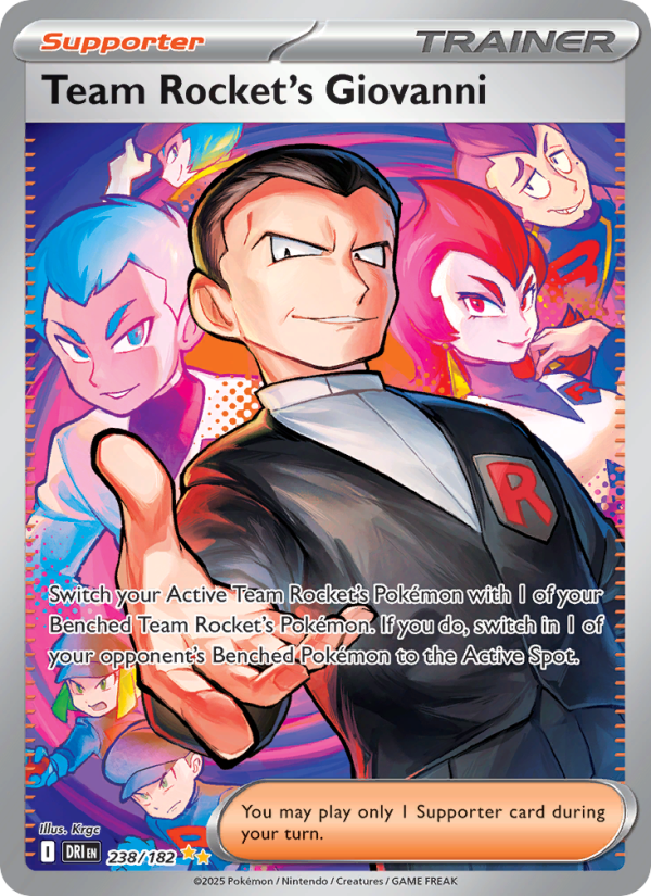 Team Rocket's Giovanni 238/182 — Destined Rivals (English Pokémon TCG card)