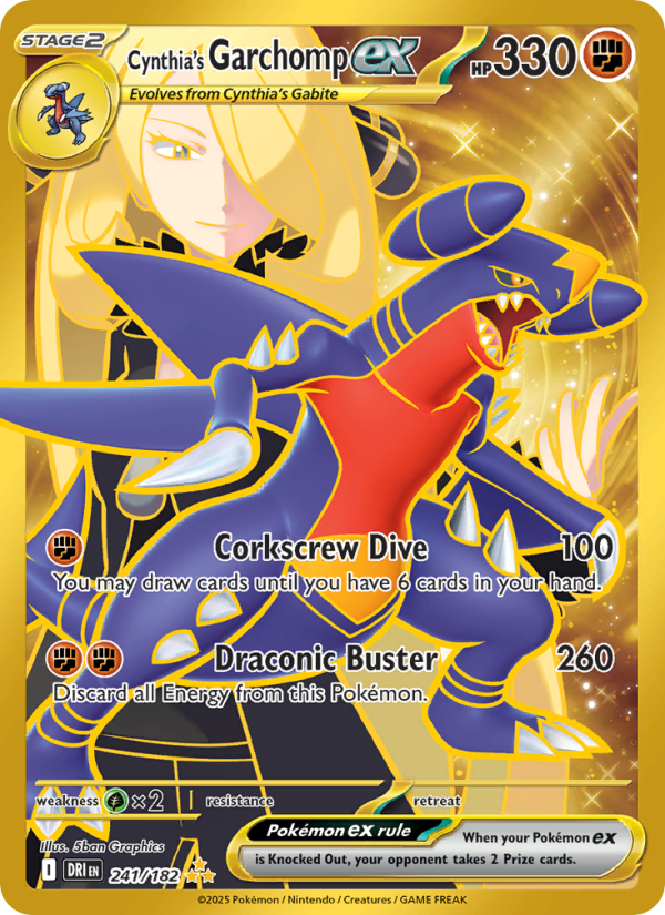 Cynthia's Garchomp ex 241/182 — Destined Rivals (English Pokémon TCG card)