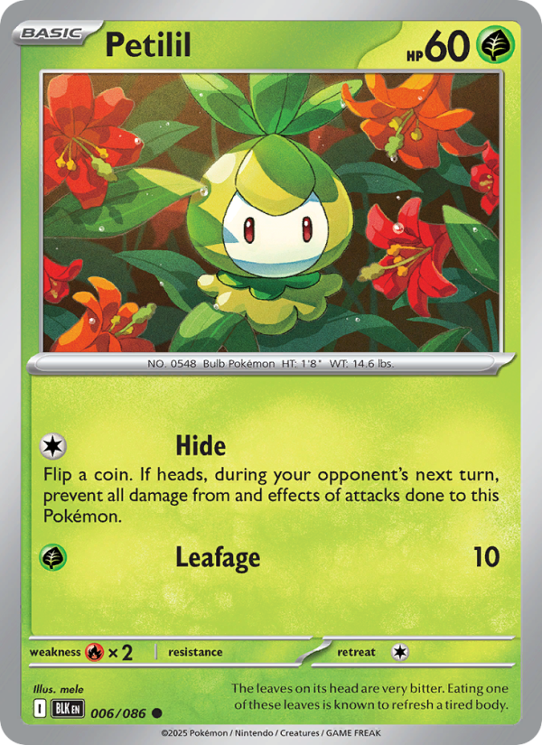 Petilil 006/86 — Black Bolt (English Pokémon TCG card)