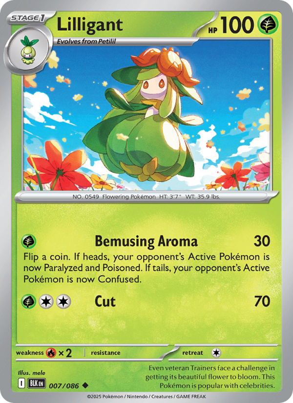 Lilligant 007/86 — Black Bolt (English Pokémon TCG card)