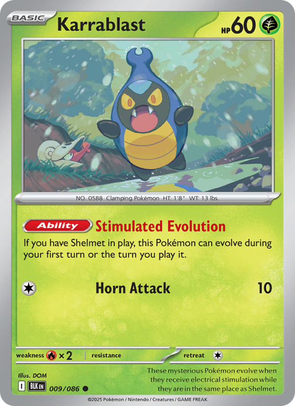 Karrablast 009/86 — Black Bolt (English Pokémon TCG card)