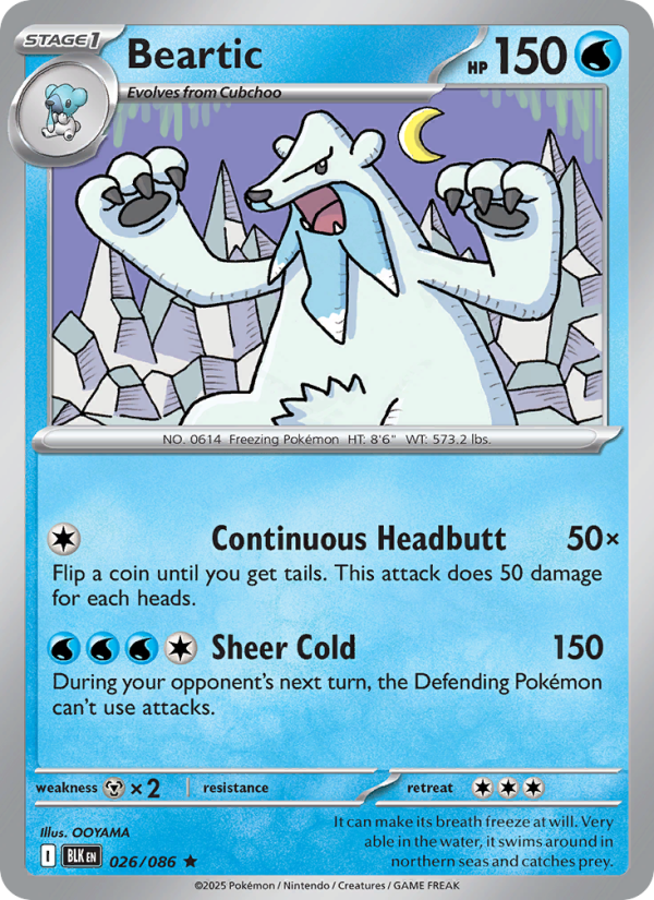 Beartic 026/86 — Black Bolt (English Pokémon TCG card)