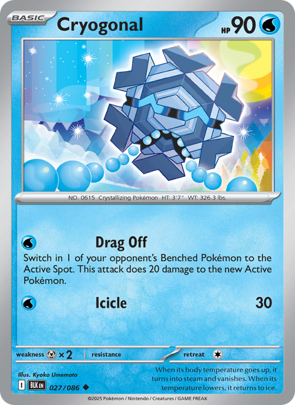 Cryogonal 027/86 — Black Bolt (English Pokémon TCG card)