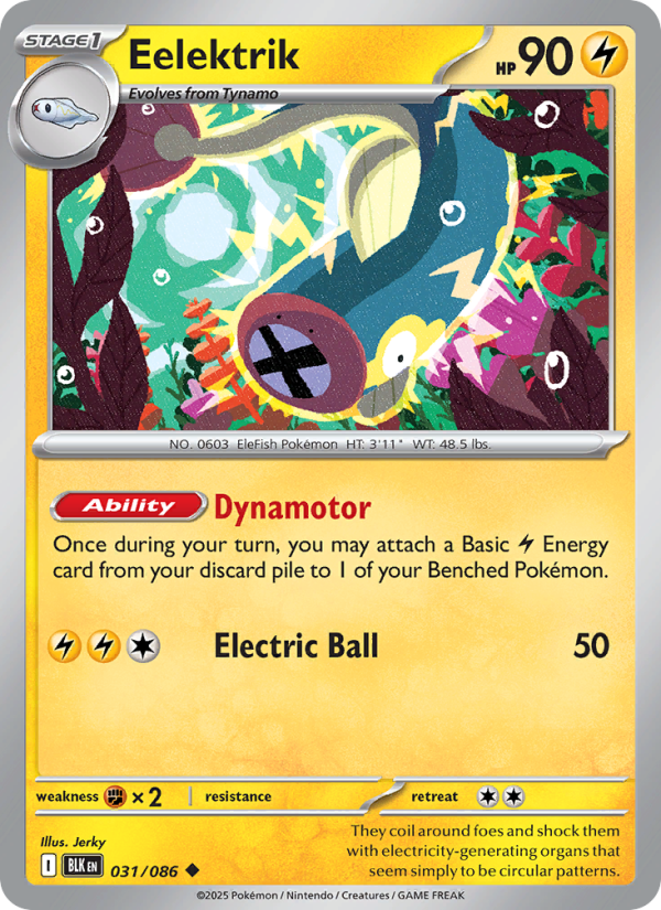 Eelektrik 031/86 — Black Bolt (English Pokémon TCG card)