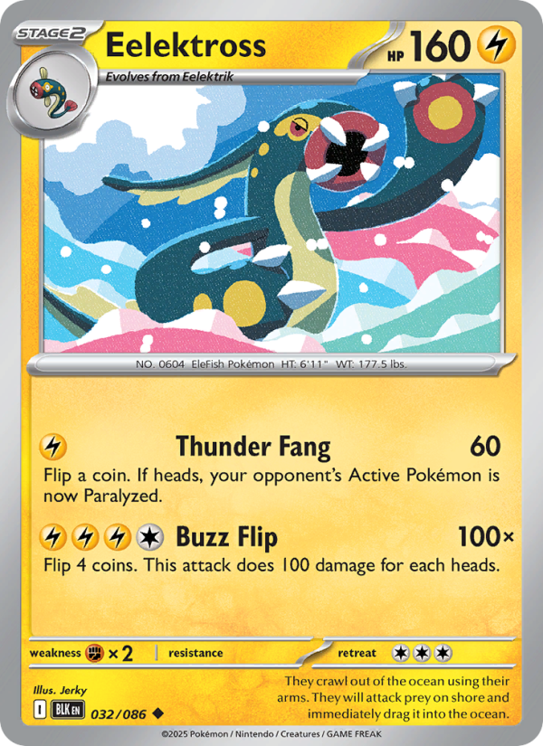 Eelektross 032/86 — Black Bolt (English Pokémon TCG card)