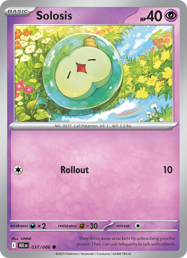 Solosis 037/86 — Black Bolt (English Pokémon TCG card)