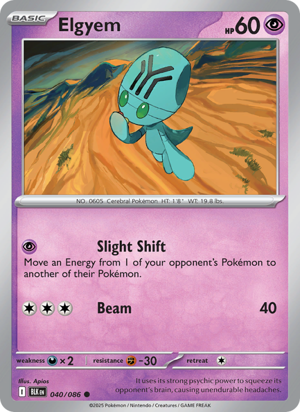 Elgyem 040/86 — Black Bolt (English Pokémon TCG card)