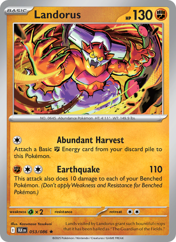 Landorus 053/86 — Black Bolt (English Pokémon TCG card)