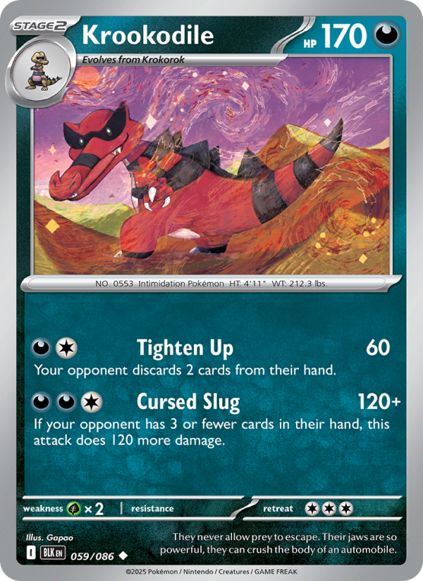 Krookodile 059/86 — Black Bolt (English Pokémon TCG card)