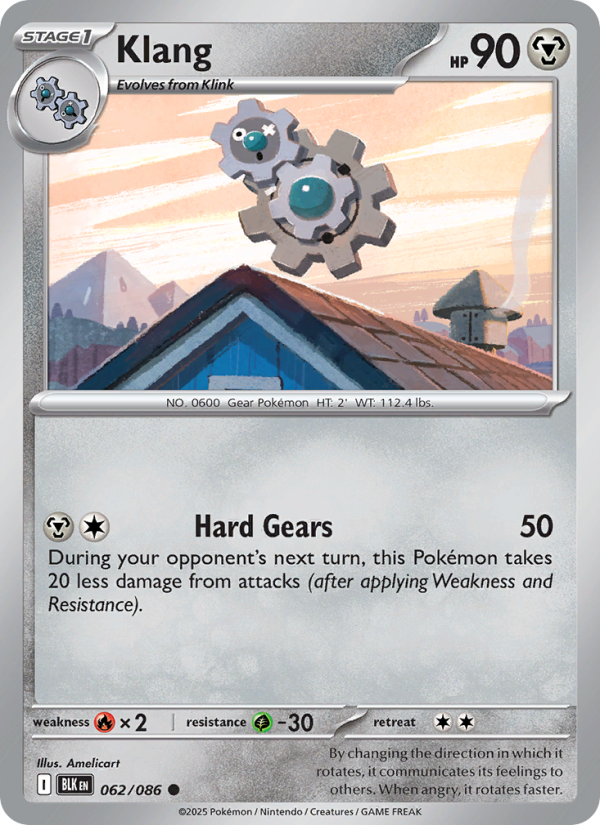 Klang 062/86 — Black Bolt (English Pokémon TCG card)