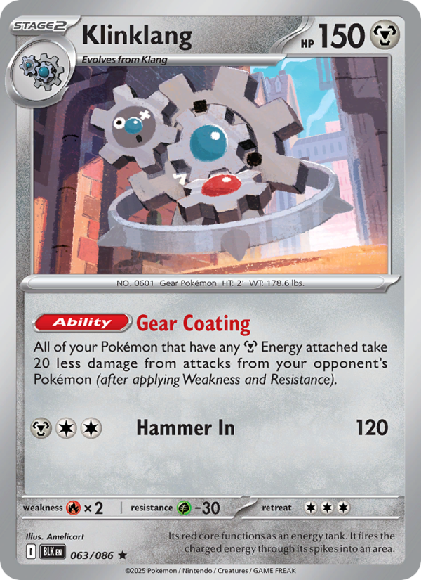 Klinklang 063/86 — Black Bolt (English Pokémon TCG card)