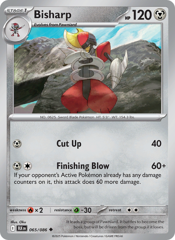 Bisharp 065/86 — Black Bolt (English Pokémon TCG card)