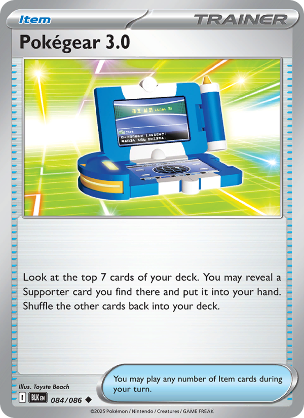 Pokégear 3.0 084/86 — Black Bolt (English Pokémon TCG card)