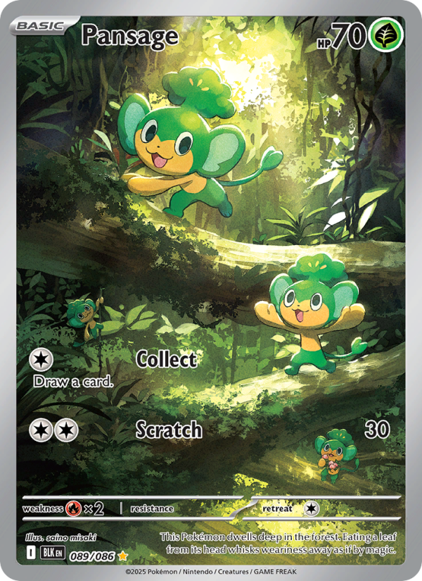 Pansage 089/86 — Black Bolt (English Pokémon TCG card)