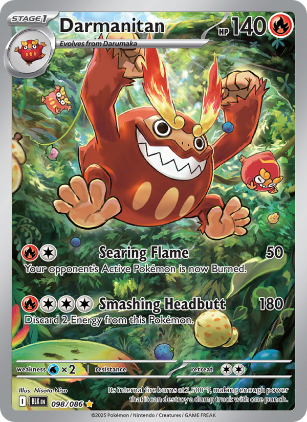 Darmanitan 098/86 — Black Bolt (English Pokémon TCG card)