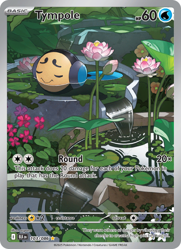 Tympole 103/86 — Black Bolt (English Pokémon TCG card)