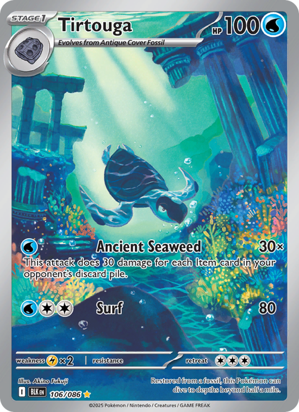 Tirtouga 106/86 — Black Bolt (English Pokémon TCG card)