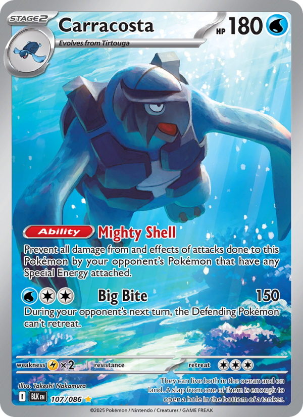 Carracosta 107/86 — Black Bolt (English Pokémon TCG card)