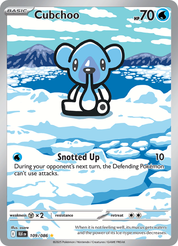 Cubchoo 109/86 — Black Bolt (English Pokémon TCG card)