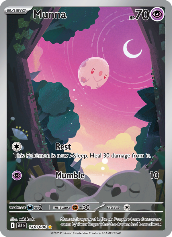 Munna 116/86 — Black Bolt (English Pokémon TCG card)