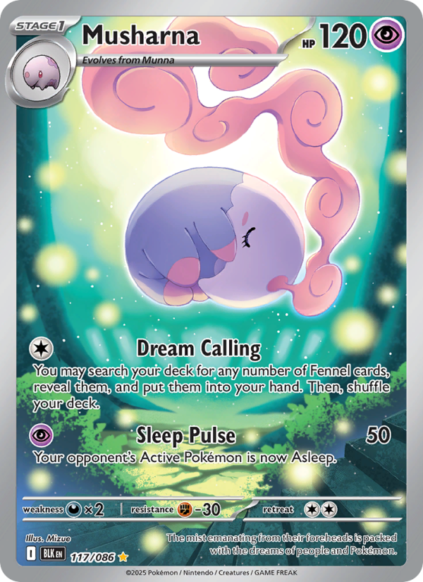 Musharna 117/86 — Black Bolt (English Pokémon TCG card)