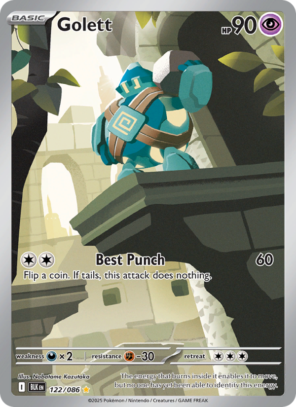 Golett 122/86 — Black Bolt (English Pokémon TCG card)