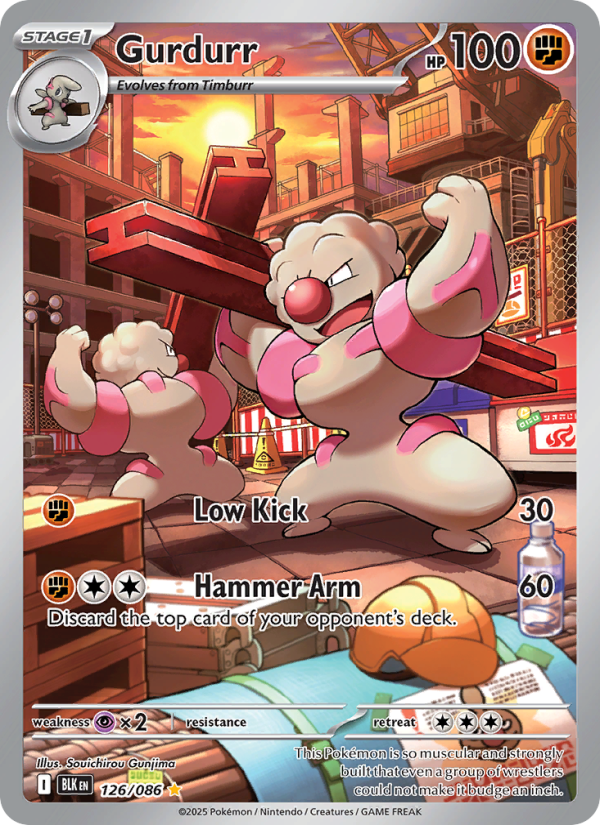Gurdurr 126/86 — Black Bolt (English Pokémon TCG card)