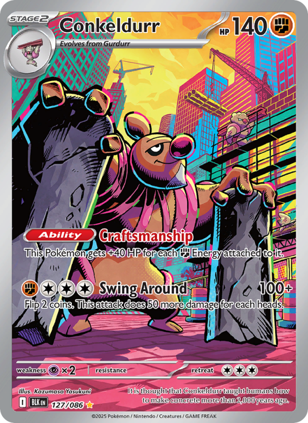 Conkeldurr 127/86 — Black Bolt (English Pokémon TCG card)