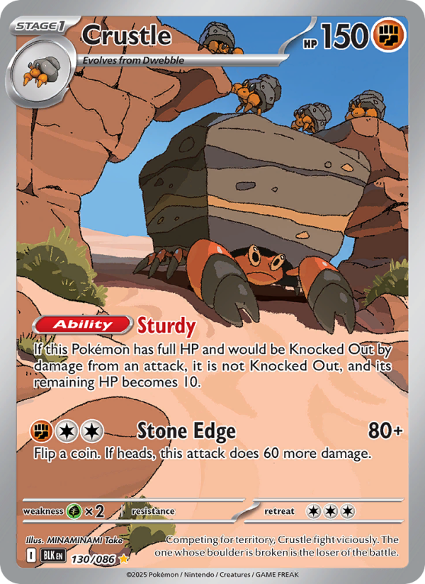 Crustle 130/86 — Black Bolt (English Pokémon TCG card)