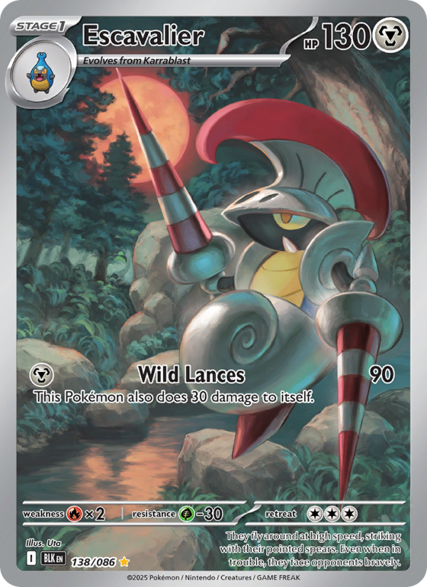 Escavalier 138/86 — Black Bolt (English Pokémon TCG card)