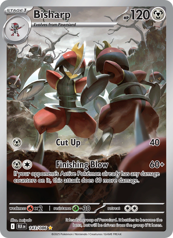 Bisharp 143/86 — Black Bolt (English Pokémon TCG card)