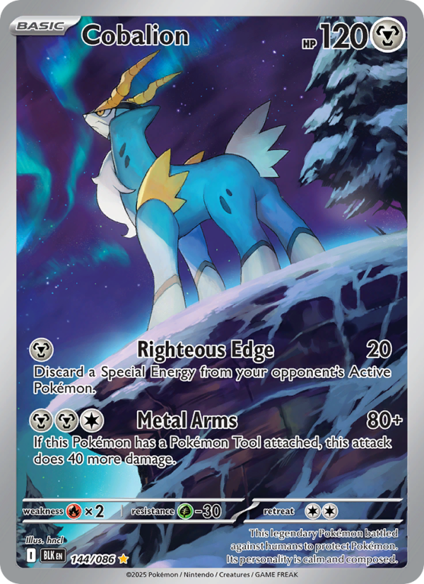 Cobalion 144/86 — Black Bolt (English Pokémon TCG card)