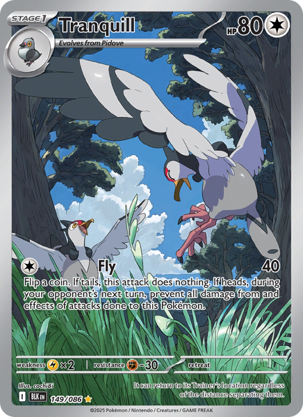 Tranquill 149/86 — Black Bolt (English Pokémon TCG card)