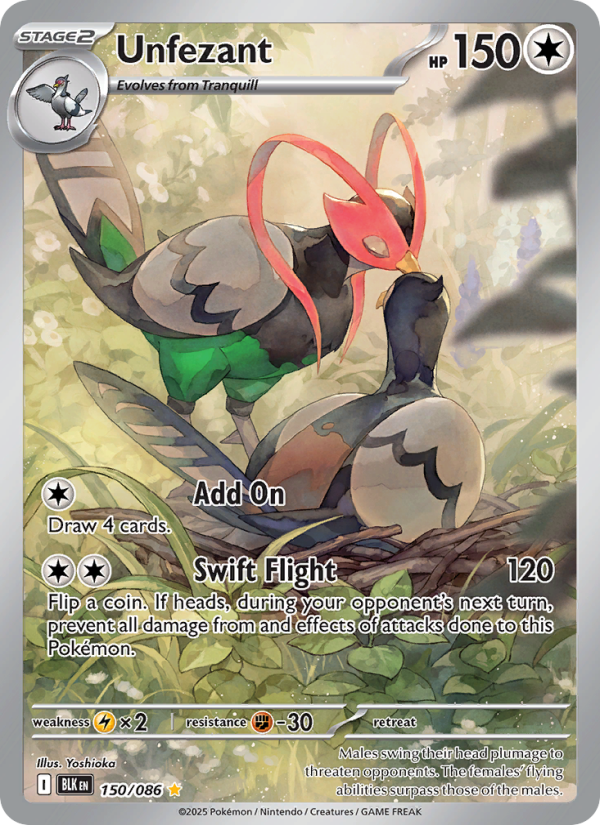 Unfezant 150/86 — Black Bolt (English Pokémon TCG card)
