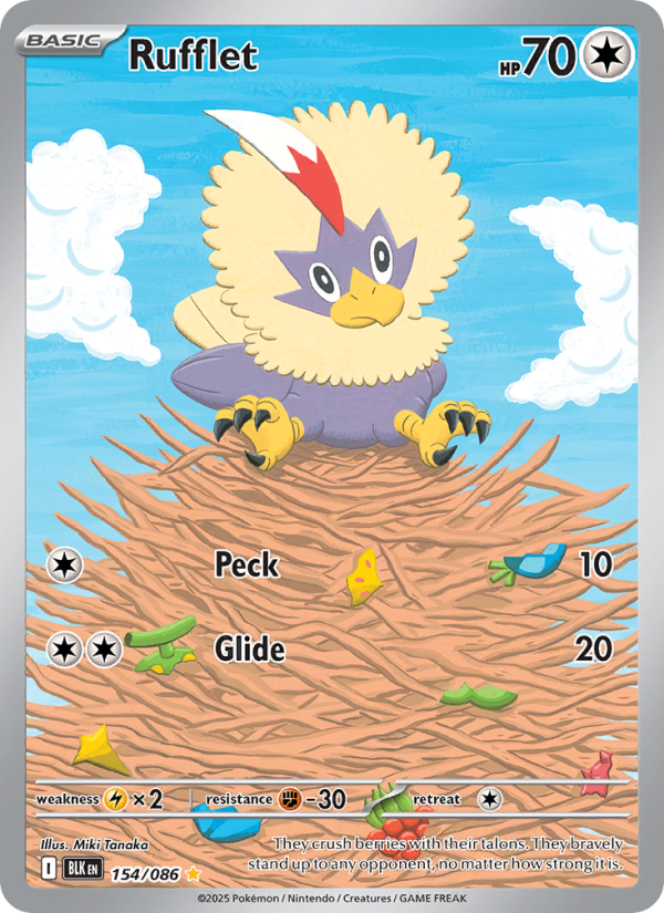 Rufflet 154/86 — Black Bolt (English Pokémon TCG card)