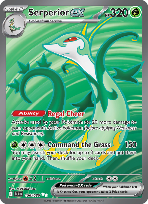 Serperior ex 156/86 — Black Bolt (English Pokémon TCG card)
