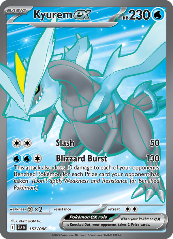 Kyurem ex 157/86 — Black Bolt (English Pokémon TCG card)
