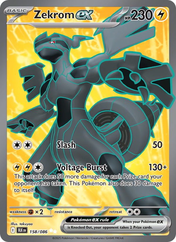 Zekrom ex 158/86 — Black Bolt (English Pokémon TCG card)