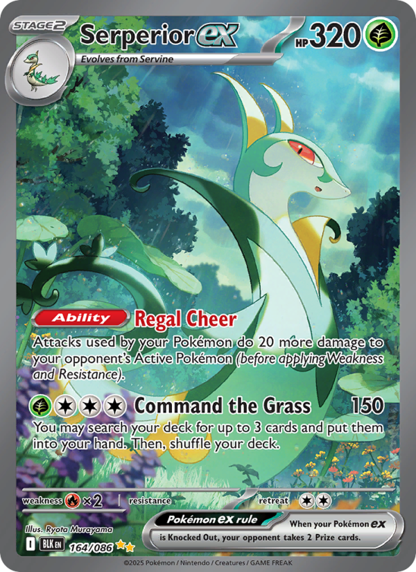 Serperior ex 164/86 — Black Bolt (English Pokémon TCG card)