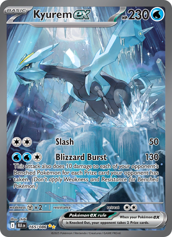Kyurem ex 165/86 — Black Bolt (English Pokémon TCG card)
