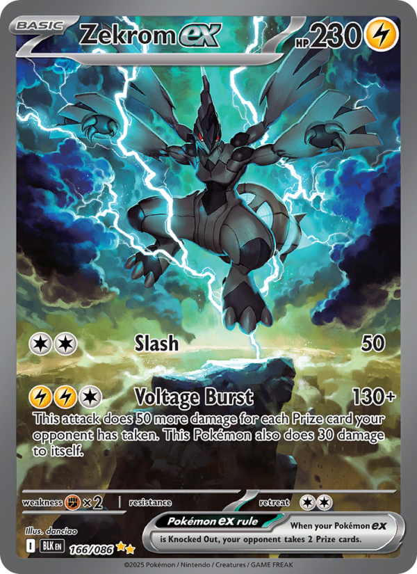 Zekrom ex 166/86 — Black Bolt (English Pokémon TCG card)