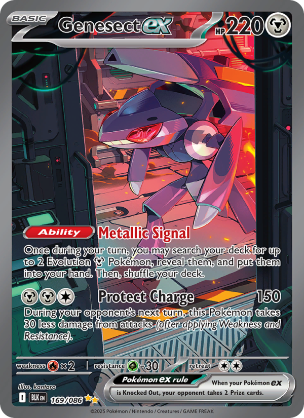 Genesect ex 169/86 — Black Bolt (English Pokémon TCG card)
