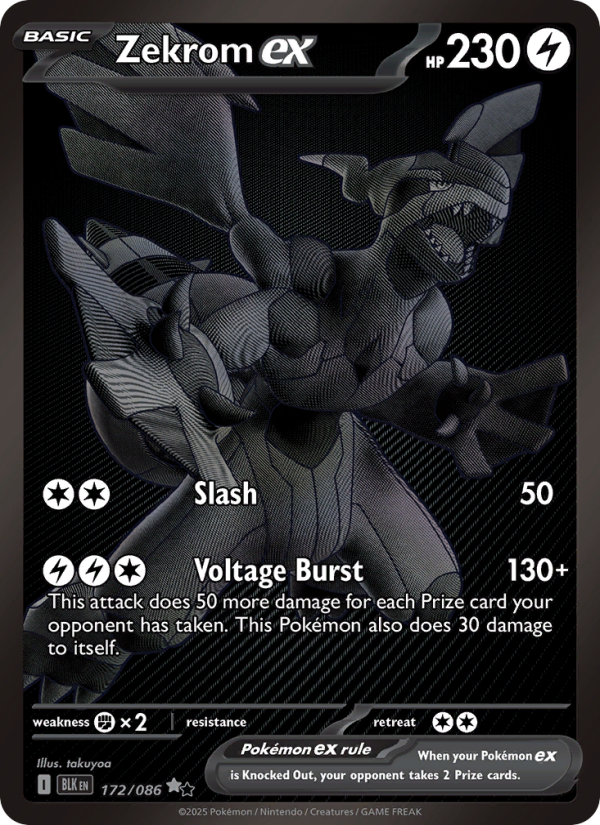 Zekrom ex 172/86 — Black Bolt (English Pokémon TCG card)