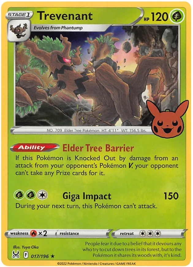 Trevenant 017/30 — Trick or Trade 2023 (English Pokémon TCG card)