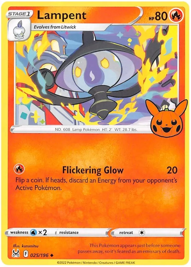 Lampent 025/30 — Trick or Trade 2023 (English Pokémon TCG card)