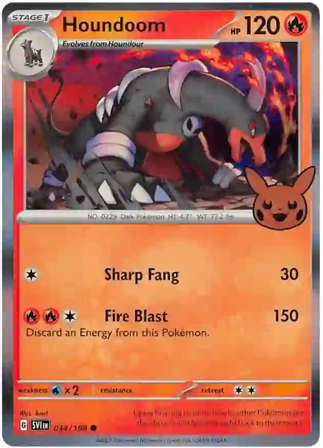 Houndoom 034/30 — Trick or Trade 2023 (English Pokémon TCG card)