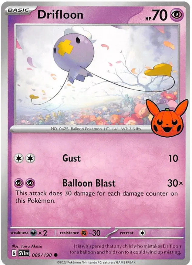Drifloon 089/30 — Trick or Trade 2023 (English Pokémon TCG card)